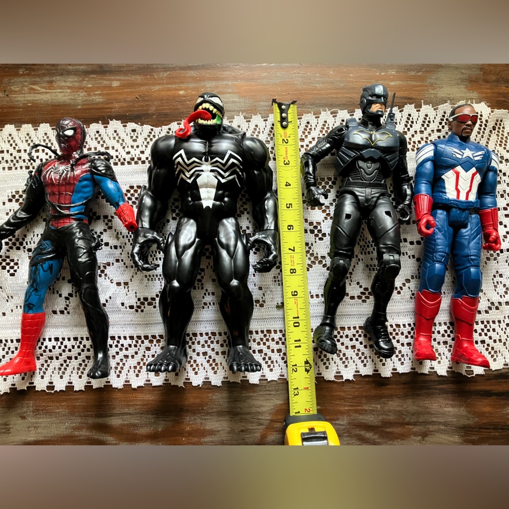 Action Figure Set with Black and Red Details